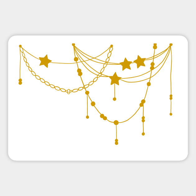 Golden Star Necklace Magnet by Serene Twilight